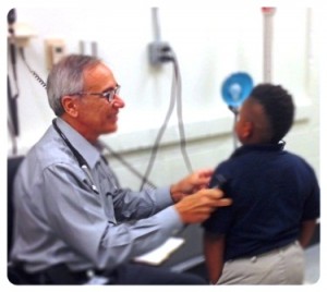 Dr. Randazzo with a patient at Mary Ford Elementary